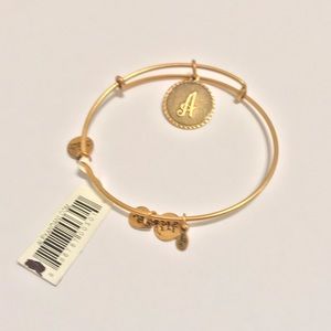 Alex and Ani Gold “A” Charm Bracelet